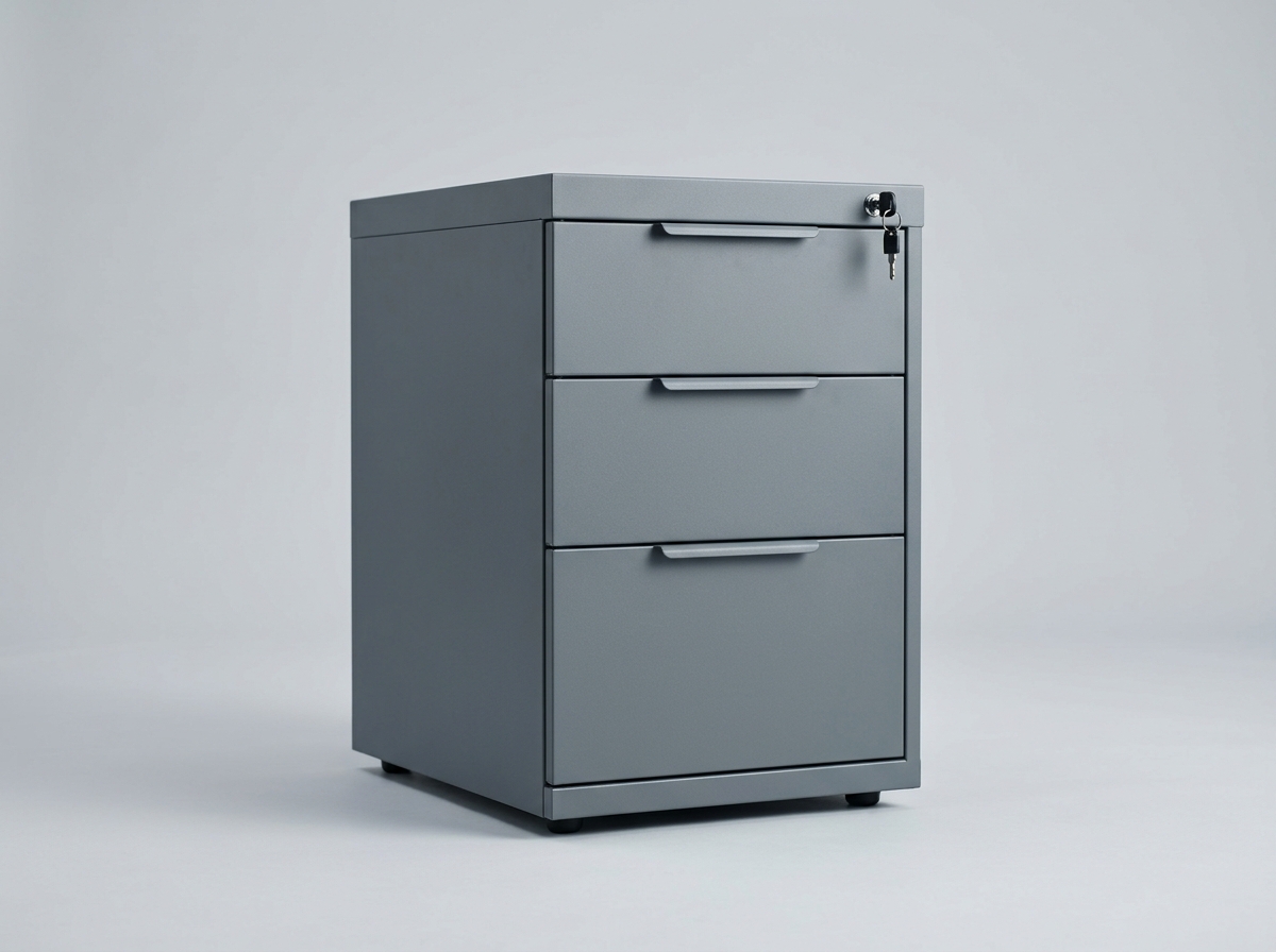 Minimalist Metal Filing Cabinet (3-Drawer)